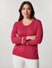 Maglia manica lunga curvy Persona/now - pink