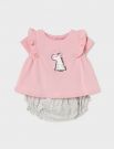 Completo 2 pezzi Newborn - rosa cipria