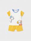 Completo maglia e pantalone corto Newborn - giallo