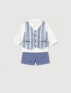 Completo maglia e pantalone Newborn - imperial blue