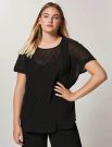 Maglia manica corta curvy Persona - nero