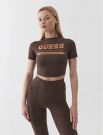 T-shirt manica corta sportiva Guess - coffee