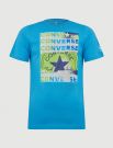 T-shirt manica corta sportiva Converse - azzurro