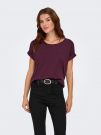 T-shirt manica corta Only - bordeaux