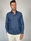 Camicia manica lunga Xacus - denim scuro