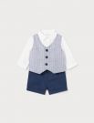 Completo 3 pezzi Newborn - azzurro