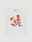 T-shirt manica corta Losan - ecru