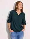 Blusa. scollo a v con bottoni - verde