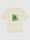 T-shirt manica corta Calvin Klein - panna