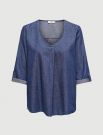 Camicia manica corta Jdy - medium blue denim