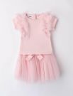 Completo maglia con gonna I Do - rosa