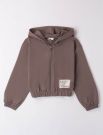 Maglia in felpa aperta I Do - cacao