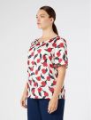 Camicia manica corta curvy Persona Now - rosso blu