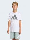 T-shirt manica corta sportiva Adidas - bianco grigio