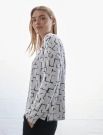Pullover manica lunga Street One - bianco