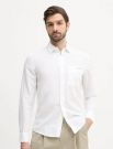 Camicia manica lunga lino Calvin Klein - white