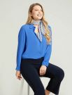 Camicia manica lunga curvy Luisa Viola - azzurro