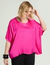 Camicia manica corta curvy Luisa Viola - fuxia