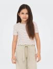 T-shirt manica corta Only - bianco rosa