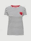 T-shirt manica corta Only - bianco blu cuore
