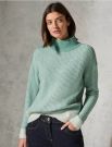 Maglione con collo alto - verde