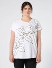 T-shirt in jersey con stampa. ricamo ... - bianco verde