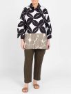 Camicia manica lunga curvy Persona - nero marrone