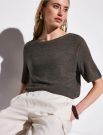 Maglia manica corta curvy Street One - moro