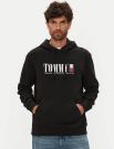 Maglia in felpa cappuccio Tommy Jeans - black