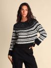 Pullover manica lunga Pennyblack - nero avorio