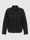 Giacca camicia con tasche - black