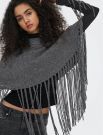 Poncho Jdy - dark grey melange