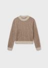 Pullover manica lunga Mayoral - nocciola panna