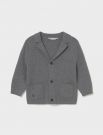 Giacca in maglia, chiusura con bottoni - grigio