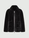 Giaccone ecopelle Monochrome - antracite
