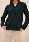 Camicia manica lunga curvy. scollo a ... - verde scuro