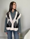 Pullover senza maniche Knit - San Babila - nero latte