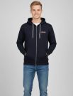 Maglia in felpa zip cappuccio Guess Jeans - blue