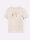 T-shirt manica corta Calvin Klein - bianco sporco
