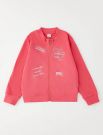 Maglia in felpa aperta I Do - corallo