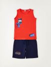Completo canotta e pantalone corto I Do - rosso