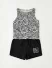 Completo canotta e pantalone corto I Do - grigio nero