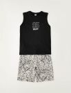 Completo canotta e pantalone corto I Do - nero