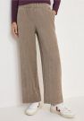 Pantalone curvy. vita alta, gamba lar... - beige