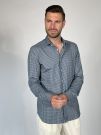 Camicia manica lunga Xacus - fantasia blue