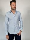 Camicia manica lunga Xacus - bianco azzurro