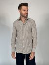 Camicia manica lunga Xacus - bianco marrone