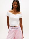 T-shirt manica corta Tommy Jeans - ecru
