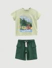 Completo maglia e pantalone corto Melby - verde