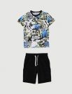 Completo maglia e pantalone corto Melby - nero